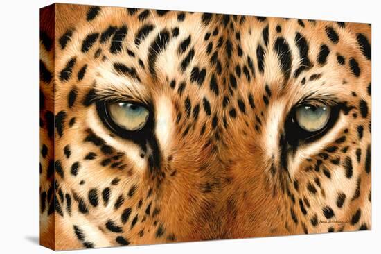 Leopard Eyes Painting-Sarah Stribbling-Stretched Canvas