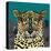 Leopard Queen Teal-Sharon Turner-Stretched Canvas