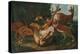 Leopards Attacking Deer in a Landscape-Carl Borromaus Andreas Ruthart-Premier Image Canvas