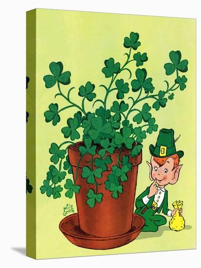 Leprechaun and Clover - Jack & Jill-Milt Groth-Premier Image Canvas