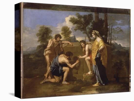 Les Bergers d'Arcadie dit aussi "Et in Arcadia Ego"-Nicolas Poussin-Premier Image Canvas