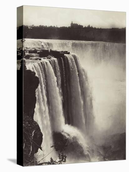 Les chutes du Niagara, au fond, vue de la ville-George Barker-Premier Image Canvas