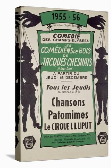"Les comédiens de bois de Jacques Chesnais"-null-Premier Image Canvas