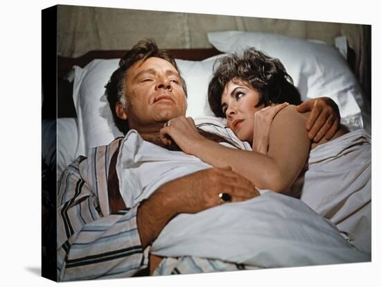 Les Comediens THE COMEDIANS by PeterGlenville with Elizabeth Taylor and Richard Burton, 1967 (photo-null-Stretched Canvas