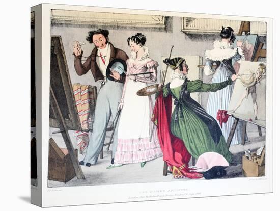 Les Dames Artistes, Published by Rodwell and Martin, 1820-John James Chalon-Premier Image Canvas