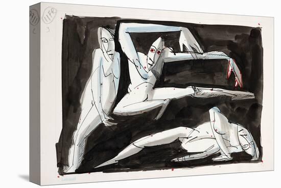 Les Damoiselles D'Avignon 17692, 1988 (ink and acrylic on paper)-Ralph Steadman-Premier Image Canvas