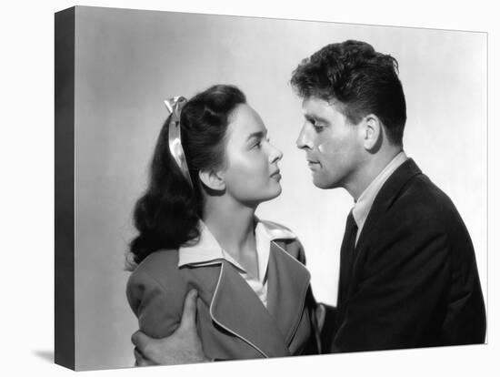 Les demons by la Liberte Brute Force by JulesDassin with Ann Blyth and Burt Lancaster, 1947 (b/w ph-null-Stretched Canvas