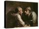 Les Deux Buveurs (Oil on Canvas)-Honore Daumier-Premier Image Canvas