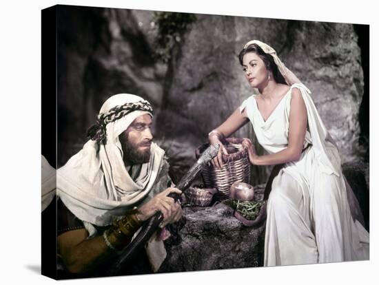 Les dix commandements (The ten Commandements) by CecilDeMille with Charlton Heston (Moise, Moses) a-null-Stretched Canvas