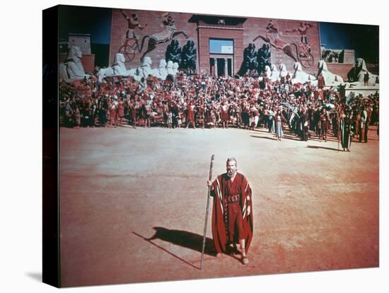 Les Dix Commandements THE TEN COMMANDMENTS by CecilBDeMille with Charlton Heston, 1956 (photo)-null-Stretched Canvas