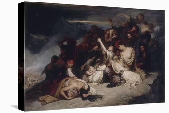 Les Femmes souliotes, voyant leurs maris défaits par les troupes d'Ali, pacha de Janina, décident-Ary Scheffer-Premier Image Canvas