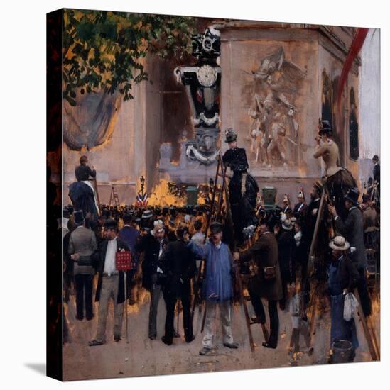 Les funérailles de Victor Hugo, place de l'Etoile (1er juin 1885)-Jean Béraud-Premier Image Canvas