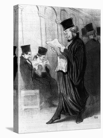 Les Gens De Justice, Cartoon from 'Le Charivari', 26 March, 1846 (Litho)-Honore Daumier-Premier Image Canvas