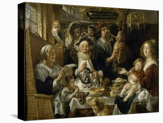 Les Jeunes piaillent comme chantent les vieux-Jacob Jordaens-Premier Image Canvas