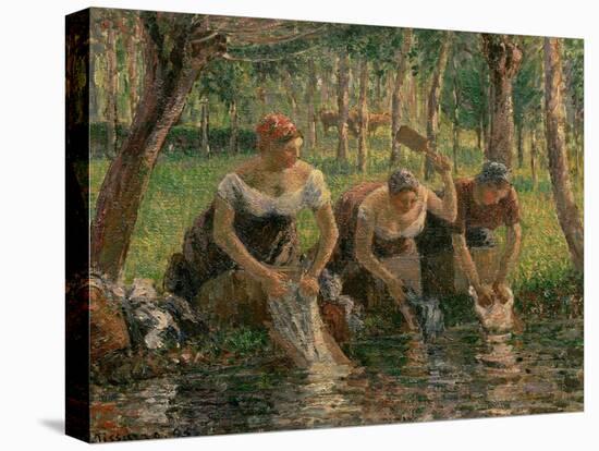 Les Lavandieres, the Washerwomen, 1895-Camille Pissarro-Premier Image Canvas