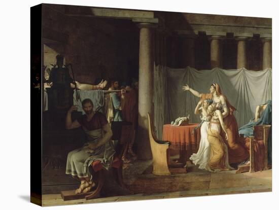 Les Licteurs rapportent à Brutus les corps de ses fils-Jacques-Louis David-Premier Image Canvas