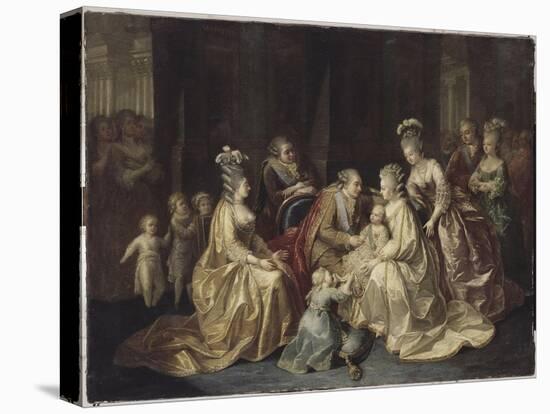 Les membres de la famille royale de France réunis autour du Dauphin né en 1781-null-Premier Image Canvas