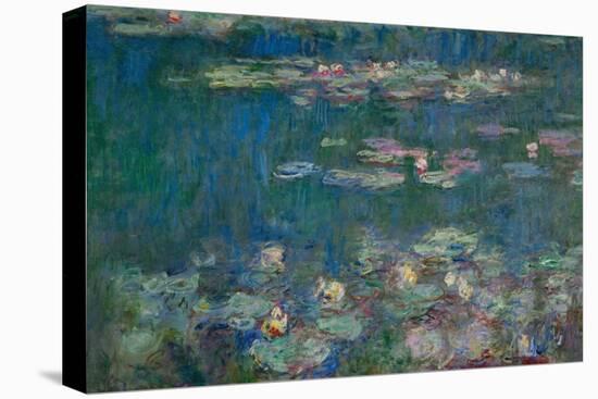 Les Nympheas, green reflections-water lillies, green reflections. Inv. 20102.-Claude Monet-Premier Image Canvas