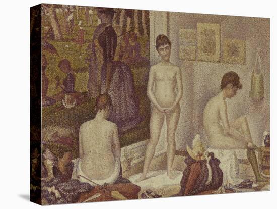 Les Poseuses Including a Reference to Dimanche Apres-Midi Sur la Grande Jatte, Umbrella-Georges Seurat-Premier Image Canvas