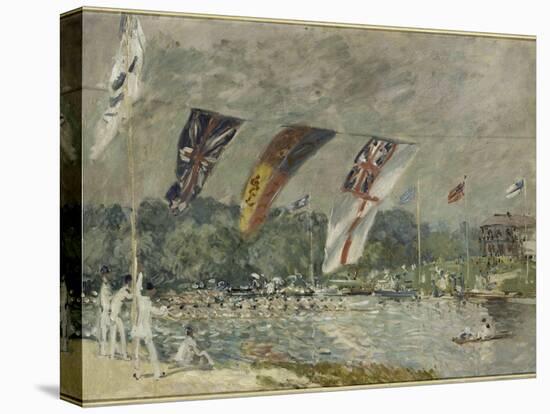 Les régates à Molesey (près de Hampton Court, Angleterre)-Alfred Sisley-Premier Image Canvas