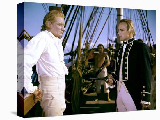 Les revoltes du Bounty Mutiny on the Bounty by LewisMilestone with Marlon Brando and Trevor Howard,-null-Stretched Canvas