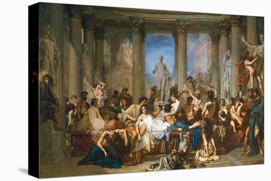 Les romains de la decadence, 1847.-Thomas Couture-Premier Image Canvas