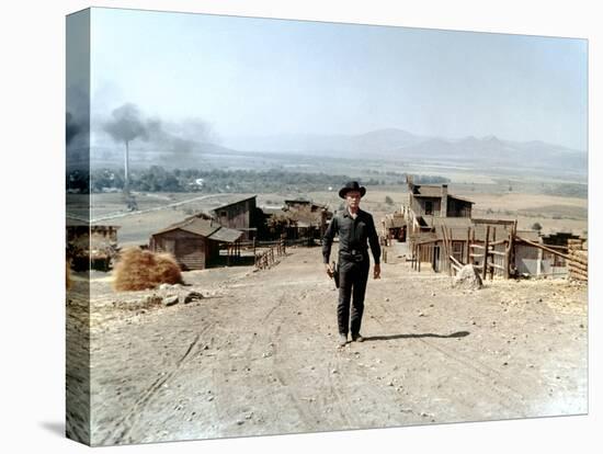 Les sept Mercenaires The MAGNIFICENT SEVEN by John Sturges with Yul Brynner, 1960 (photo)-null-Stretched Canvas