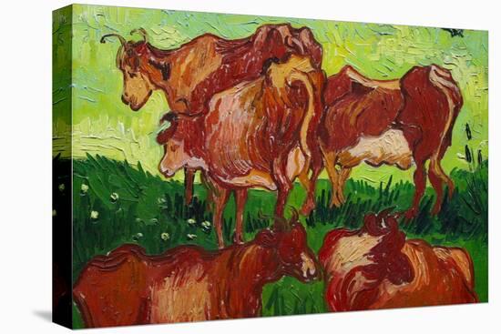 Les Vaches by Van Gogh-Vincent van Gogh-Stretched Canvas