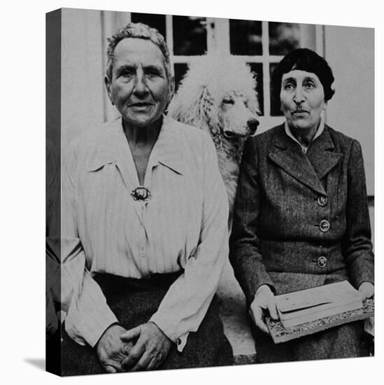Lesbian Authors Gertrude Stein and Alice B. Toklas with their Poodle Basket II-Carl Mydans-Premier Image Canvas