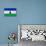 Lesotho Flag Design with Wood Patterning - Flags of the World Series-Philippe Hugonnard-Stretched Canvas displayed on a wall