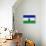 Lesotho Flag Design with Wood Patterning - Flags of the World Series-Philippe Hugonnard-Stretched Canvas displayed on a wall