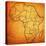 Lesotho on Actual Map of Africa-michal812-Stretched Canvas