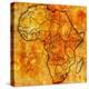 Lesotho on Actual Map of Africa-michal812-Stretched Canvas