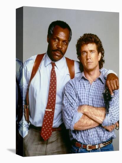 LETHAL WEAPON, 1987 directed by RICHARD DONNER Danny Glover and Mel Gibson (photo)-null-Stretched Canvas