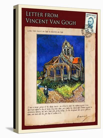 Letter from Vincent: Church at Auvers, C1890-Vincent van Gogh-Premier Image Canvas