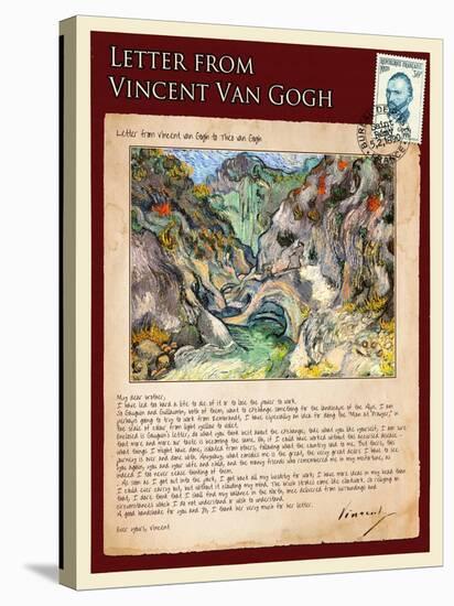 Letter from Vincent: Les Peiroulets Ravine-Vincent van Gogh-Premier Image Canvas