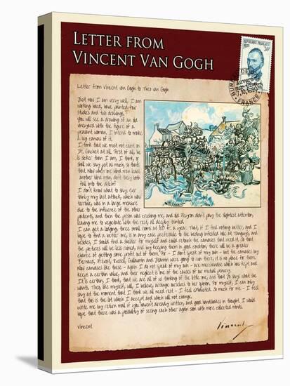 Letter from Vincent: Old Vineyard with Peasant Woman-Vincent van Gogh-Premier Image Canvas