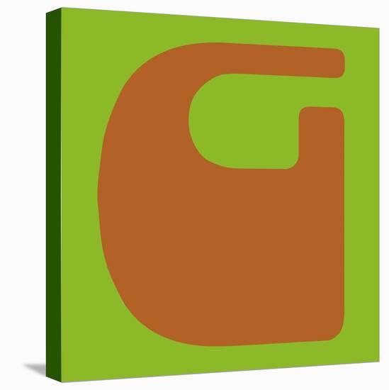 Letter G Orange-NaxArt-Stretched Canvas