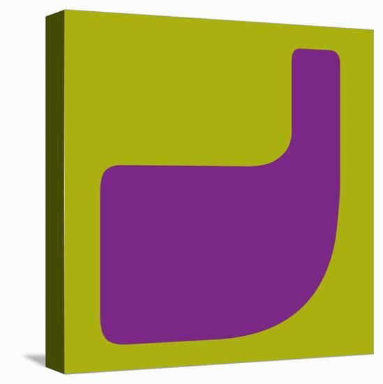 Letter J Purple-NaxArt-Stretched Canvas