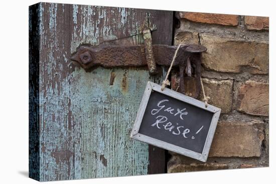 Lettered Board, 'Gute Reise', Old Wooden Door-Andrea Haase-Premier Image Canvas