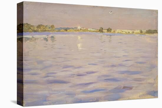 Letzte Sonnenstrahlen über dem See. 1898 - 99-Isaak Iljitsch Lewitan-Premier Image Canvas