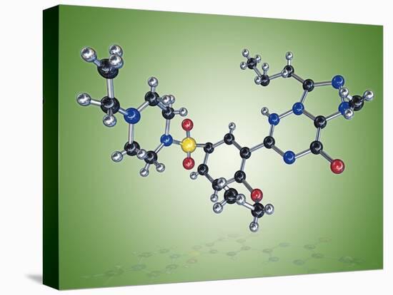 Levitra Drug Molecule-Miriam Maslo-Premier Image Canvas