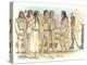 Lewis, Clark, and Sacagawea Meeting a Group of Four Indians in Front of a Mat Lodge-Roger Cooke-Premier Image Canvas