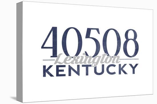 Lexington, Kentucky - 40508 Zip Code (Blue)-Lantern Press-Stretched Canvas