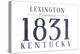 Lexington, Kentucky - Established Date (Blue)-Lantern Press-Stretched Canvas