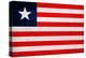 Liberia Flag Design with Wood Patterning - Flags of the World Series-Philippe Hugonnard-Stretched Canvas