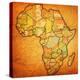 Liberia on Actual Map of Africa-michal812-Stretched Canvas