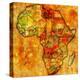 Liberia on Actual Map of Africa-michal812-Stretched Canvas