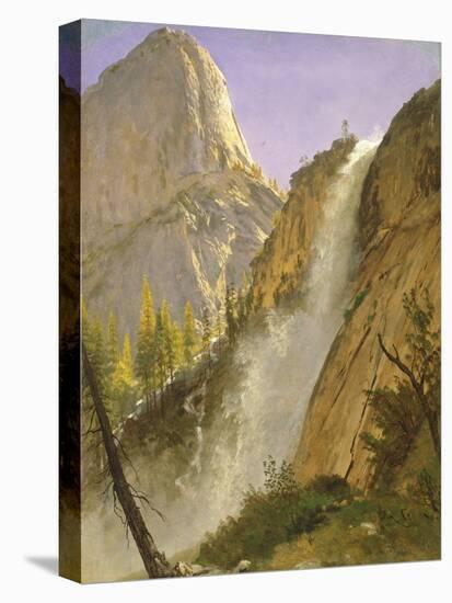 Liberty Cap, Yosemite Valley, 1873 (Oil on Paper Laid down on Board)-Albert Bierstadt-Premier Image Canvas
