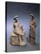 Libya, Cyrene, Terracotta Tanagrine Funeral Statuette in Form of Female Figures-null-Premier Image Canvas